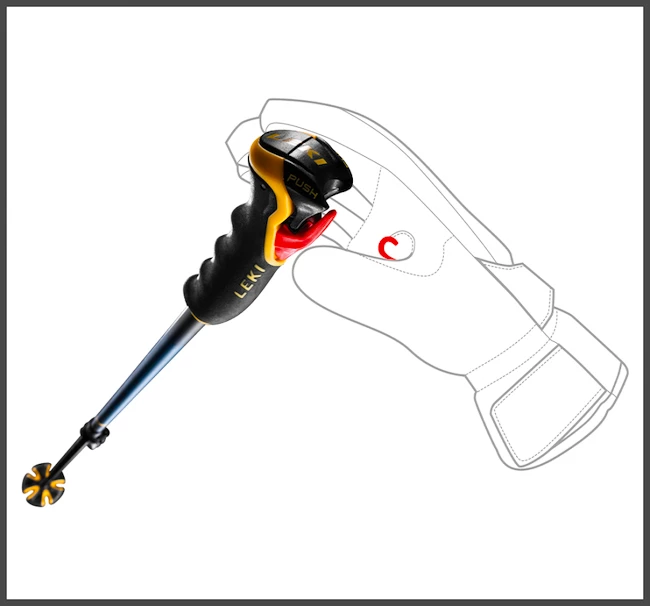 Bâtons De Randonnée Leki Poles Spifire Vario 3D 110 - 140cm 4 Bâtons De Randonnée Leki Poles Spifire Vario 3D 110 - 140cm – Image 2