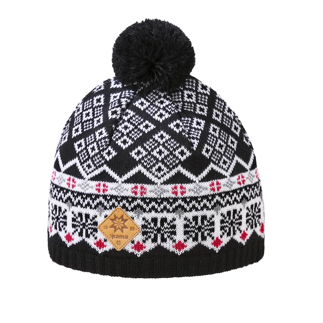 Bonnet Kama Pletená Merino A146 Noir 3 Bonnet Kama Pletená Merino A146 Noir