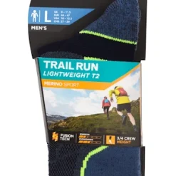 Chaussettes Pour Homme Bridgedale Trail Run Lightweight T2 Merino Sport ¾ Crew Blue -Équipement outdoor boutique chaussettes pour homme bridgedale trail run lightweight t2 merino sport 3 4 crew blue 176599 650x650 g1