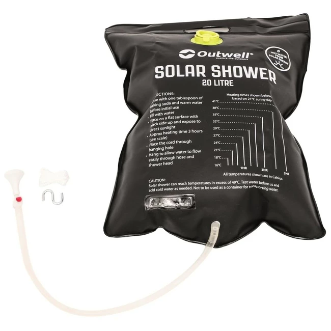 Douche Outwell Solar Shower Black SS22 3 Douche Outwell Solar Shower Black SS22