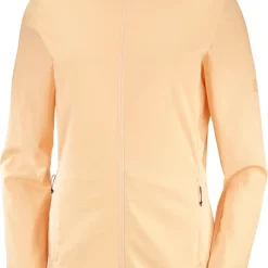 Sweat-shirt Pour Femme Salomon Outrack Full Zip Mid Apricot Ice SS22