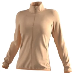 Sweat-shirt Pour Femme Salomon Outrack Full Zip Mid Apricot Ice SS22 -Équipement outdoor boutique sweat shirt pour femme salomon outrack full zip mid apricot ice ss22 162451 650x650 g2