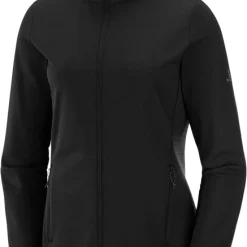 Sweat-shirt Pour Femme Salomon Outrack Full Zip Mid Black SS22