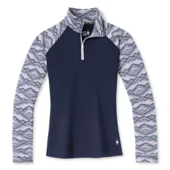 Sweat-shirt Pour Femme Smartwool W Merino 250 BL Pattern 1/4 ZIP Boxed