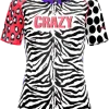 T-shirt Pour Femme Crazy Idea Mountain Flash Black/Zebra SS22 -Équipement outdoor boutique t shirt pour femme crazy idea mountain flash black zebra ss22 167042 650x650 1