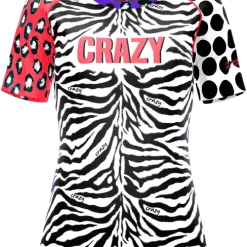 T-shirt Pour Femme Crazy Idea Mountain Flash Black/Zebra SS22
