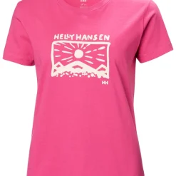 T-shirt Pour Femme Helly Hansen F2F Organic Cotton T-Shirt Cascadia Pink
