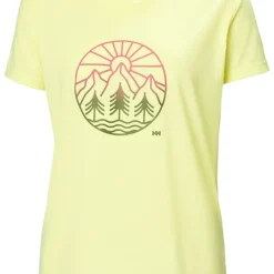 T-shirt Pour Femme Helly Hansen Skog Recycled Graphic Tee Fadded Yallow