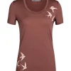 T-shirt Pour Femme Icebreaker Tech Lite II SS Scoop Tee Shapes Grape SS22 -Équipement outdoor boutique t shirt pour femme icebreaker tech lite ii ss scoop tee shapes grape ss22 167358 650x650 1