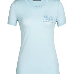 T-shirt Pour Femme Icebreaker Tech Lite II SS Tee Mountain Lake Haze SS22