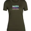 T-shirt Pour Femme Icebreaker Tech Lite II SS Tee Trailhead Loden SS22 -Équipement outdoor boutique t shirt pour femme icebreaker tech lite ii ss tee trailhead loden ss22 167373 650x650 1
