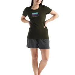 T-shirt Pour Femme Icebreaker Tech Lite II SS Tee Trailhead Loden SS22 -Équipement outdoor boutique t shirt pour femme icebreaker tech lite ii ss tee trailhead loden ss22 167373 650x650 g1
