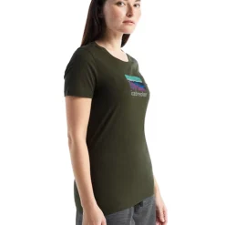 T-shirt Pour Femme Icebreaker Tech Lite II SS Tee Trailhead Loden SS22 -Équipement outdoor boutique t shirt pour femme icebreaker tech lite ii ss tee trailhead loden ss22 167373 650x650 g2