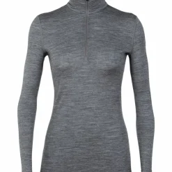 T-shirt Pour Femme Icebreaker W 200 Oasis LS Half Zip GRITSTONE HTHR-013