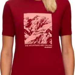 T-shirt Pour Femme Mammut Core T-Shirt Blood Red SS22 -Équipement outdoor boutique t shirt pour femme mammut core t shirt blood red ss22 166293 650x650 g1