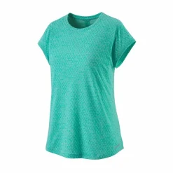 T-shirt Pour Femme Patagonia Ridge Flow Shirt Fresh Teal SS22