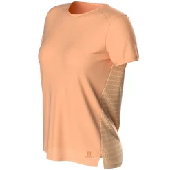 T-shirt Pour Femme Salomon Outline Summer SS Tee Apricot Ice SS22 -Équipement outdoor boutique t shirt pour femme salomon outline summer ss tee apricot ice ss22 162483 650x650 g2