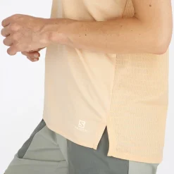 T-shirt Pour Femme Salomon Outline Summer SS Tee Apricot Ice SS22 -Équipement outdoor boutique t shirt pour femme salomon outline summer ss tee apricot ice ss22 162483 650x650 g6