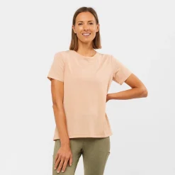 T-shirt Pour Femme Salomon Sntial Tencel SS Tee Sirocco SS22 -Équipement outdoor boutique t shirt pour femme salomon sntial tencel ss tee sirocco ss22 162484 650x650 g1