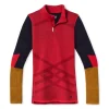 T-shirt Pour Femme Smartwool W Intraknit Merino 200 Colorblck 1/4 Zip Pomegranate L