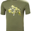 T-shirt Pour Homme Helly Hansen F2F Organic Cotton T-Shirt Lav Green -Équipement outdoor boutique t shirt pour homme helly hansen f2f organic cotton t shirt lav green 162901 650x650 1