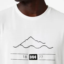 T-shirt Pour Homme Helly Hansen Skog Recycled Graphic T-Shirt White -Équipement outdoor boutique t shirt pour homme helly hansen skog recycled graphic t shirt white 162911 650x650 g1
