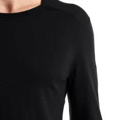 T-shirt Pour Homme Icebreaker 200 Oasis LS Crewe Black -Équipement outdoor boutique t shirt pour homme icebreaker 200 oasis ls crewe black 1349631 650x650 g6