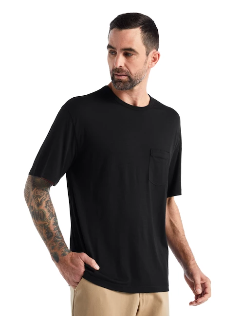 T-shirt Pour Homme Icebreaker Granary SS Pocket Tee Black SS22 4 T-shirt Pour Homme Icebreaker Granary SS Pocket Tee Black SS22 – Image 2