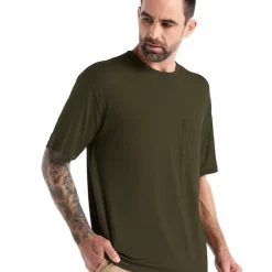 T-shirt Pour Homme Icebreaker Granary SS Pocket Tee Loden SS22 -Équipement outdoor boutique t shirt pour homme icebreaker granary ss pocket tee loden ss22 167406 650x650 g0