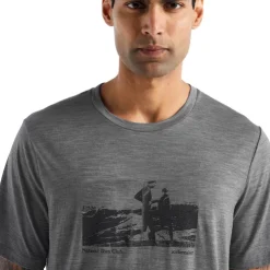 T-shirt Pour Homme Icebreaker Tech Lite II SS Tee Natural Run Club Metro SS22 -Équipement outdoor boutique t shirt pour homme icebreaker tech lite ii ss tee natural run club metro ss22 167391 650x650 g1