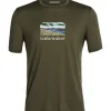 T-shirt Pour Homme Icebreaker Tech Lite II SS Tee Trailhead Loden SS22