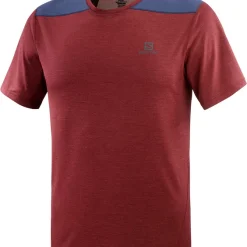 T-shirt Pour Homme Salomon Outline SS Tee Cabernet