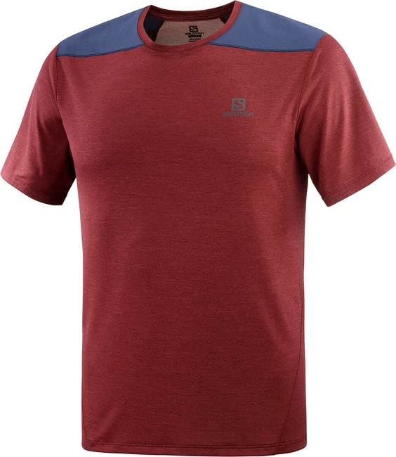 T-shirt Pour Homme Salomon Outline SS Tee Cabernet 3 T-shirt Pour Homme Salomon Outline SS Tee Cabernet