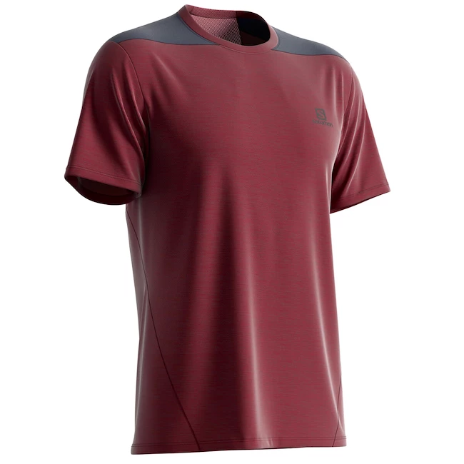 T-shirt Pour Homme Salomon Outline SS Tee Cabernet 4 T-shirt Pour Homme Salomon Outline SS Tee Cabernet – Image 2